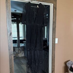 Elegant Black Lace Dress